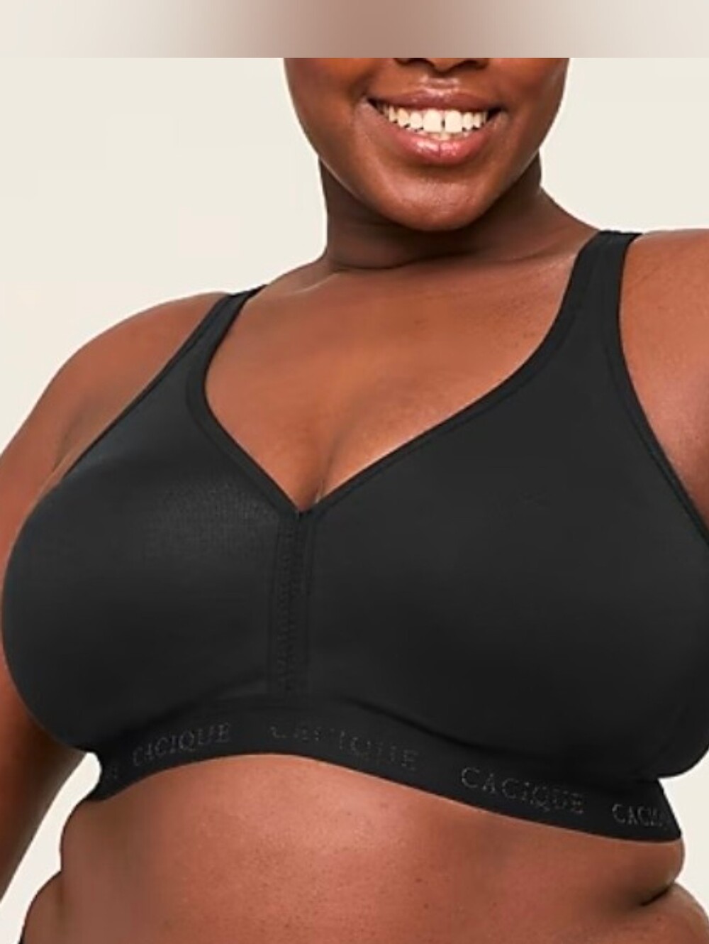 Cacique Full Coverage Cotton Unlined No-Wire Bra